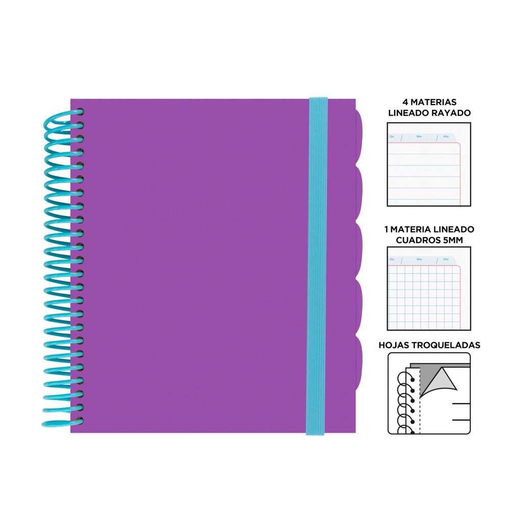 CUADERNO ESPIRA FAST 150H TD SOFT 1/2 CARTA PTN002