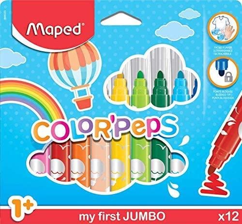 MARCADOR MAPED 846020 ESTUCHE JUMBO 12 COL.
