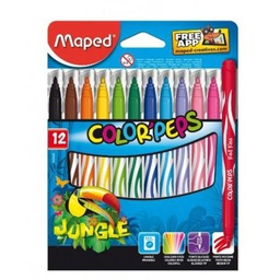MARCADOR MAPED 845420 ESTUCHE JUNGLE 12 COLORES