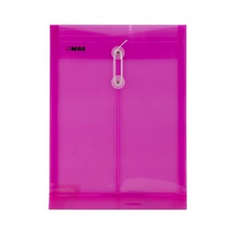 SOBRE PLASTICO C/PITA MAE CARTA ROSADO