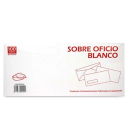 SOBRE BLANCO APUNTA OFICIO (CX100)