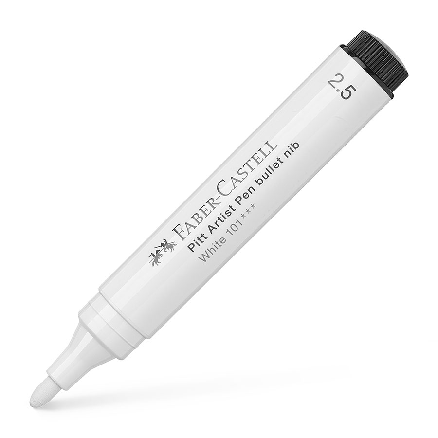 MARCADOR FABER CASTELL PERM. P/REDONDA BLANCO