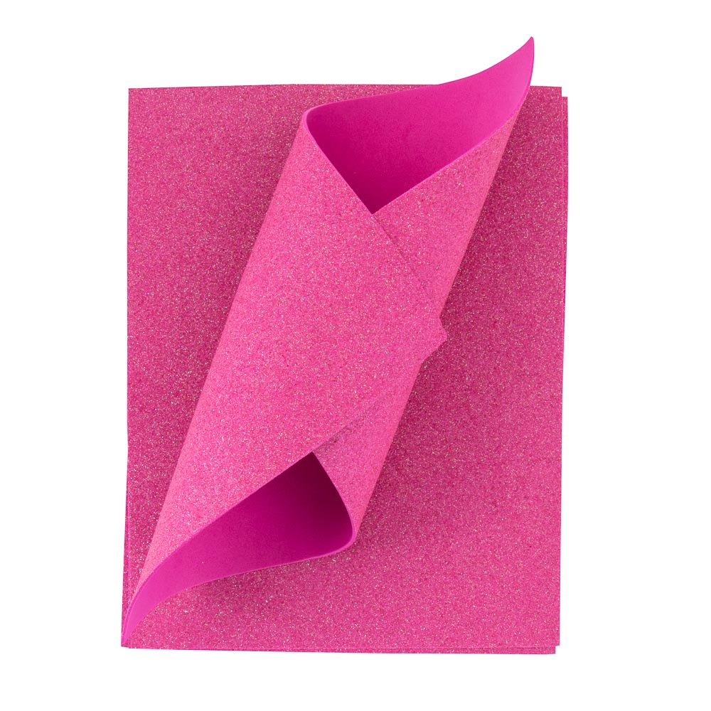 FOAMY HOJA DIAMANTINA ARCOIRIS FUCSIA