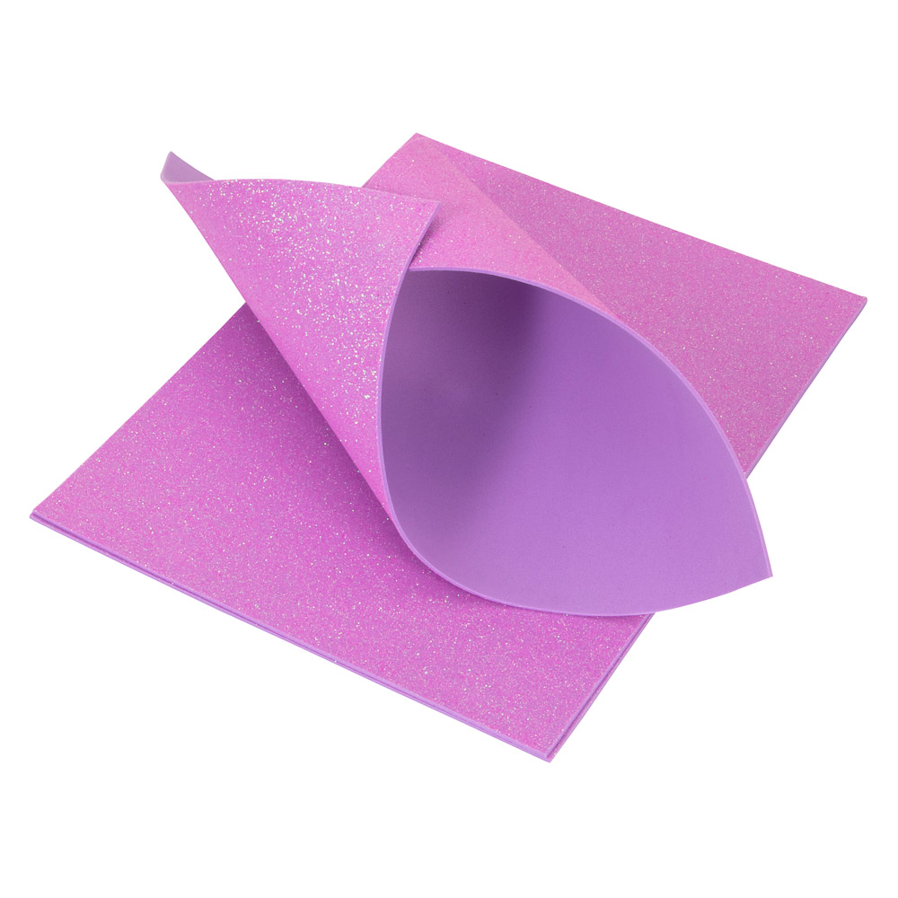 FOAMY HOJA DIAMANTINA ARCOIRIS LILA (PX10)