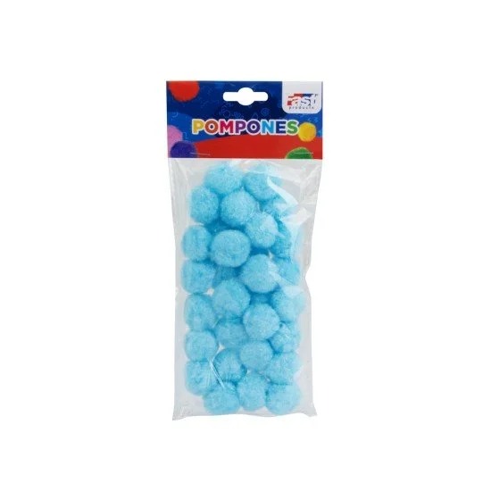 POM POM FAST BX30 2.5CM CELESTE