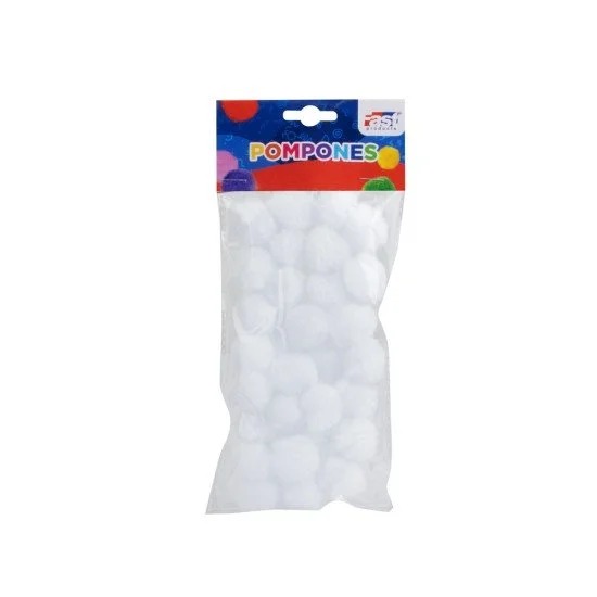POM POM FAST BX30 2.5CM BLANCO