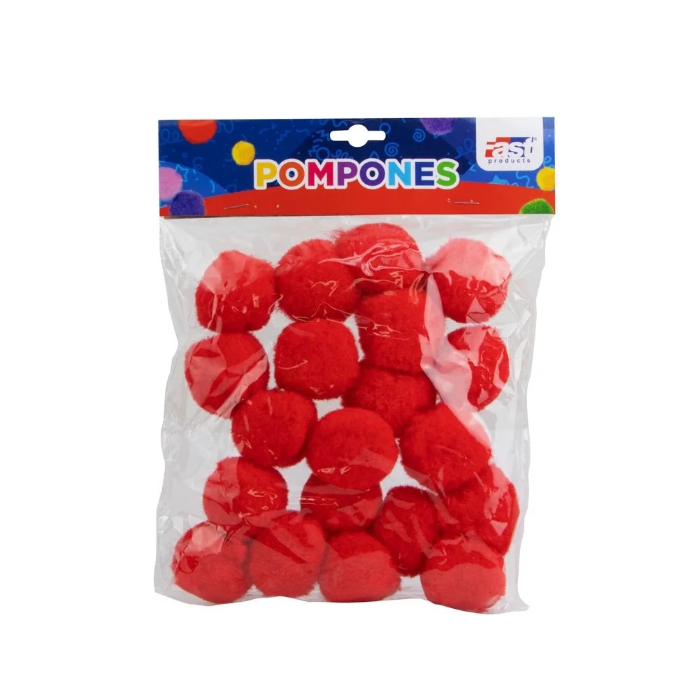 POM POM FAST BX20 4.5CM ROJO
