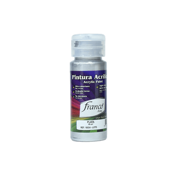 PINTURA ACRILICA 60ML FRANCO PLATA