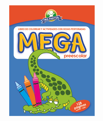 LIBRO P/COLOREAR MIS PASITOS PRE-ESCOLAR (COCODRILO)