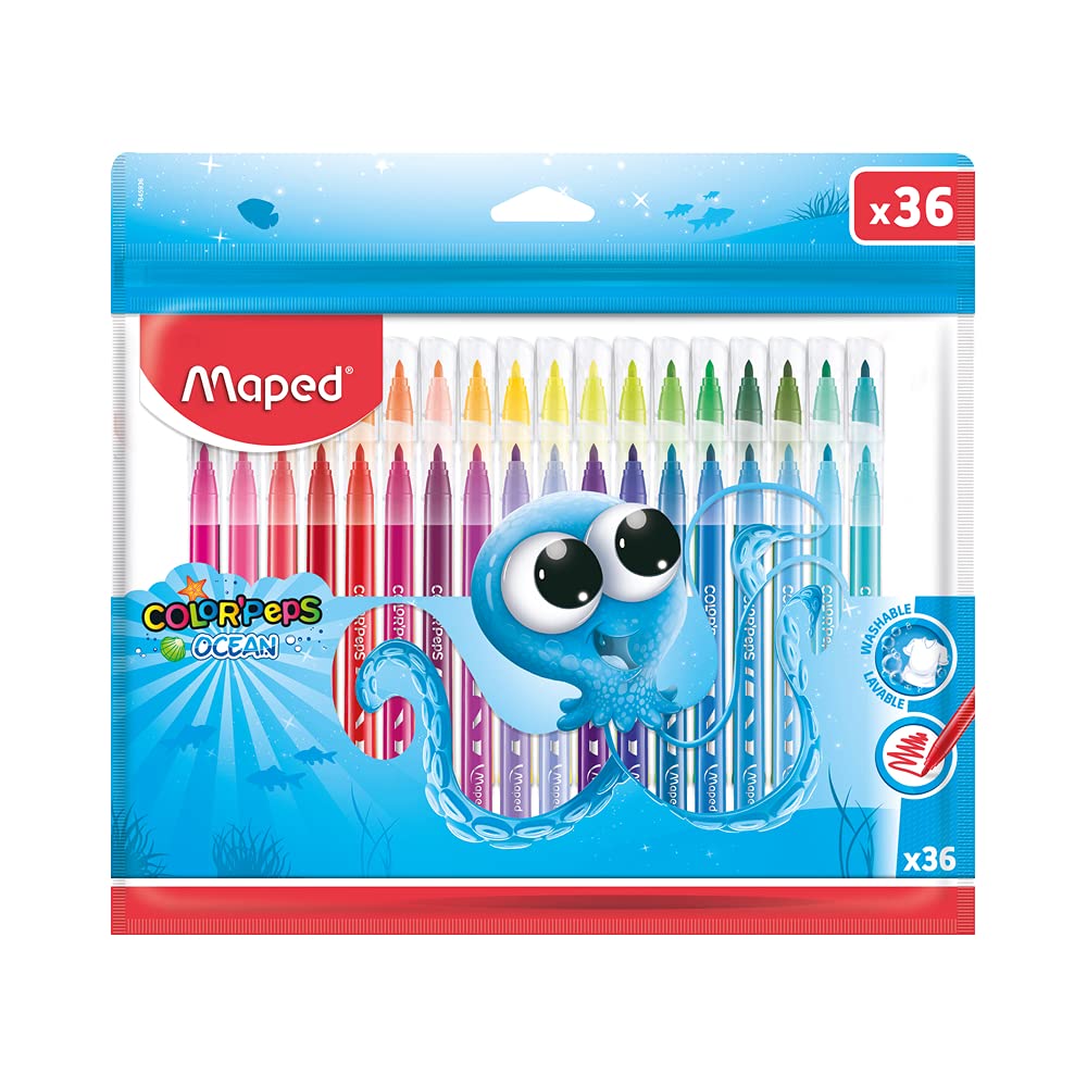 MARCADOR MAPED 845936 ESTUCHE OCEAN P/MEDIO 36 COL.