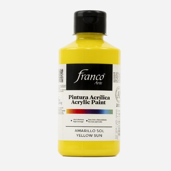 PINTURA ACRILICA FRANCO 250ML. AMARILLO SOL