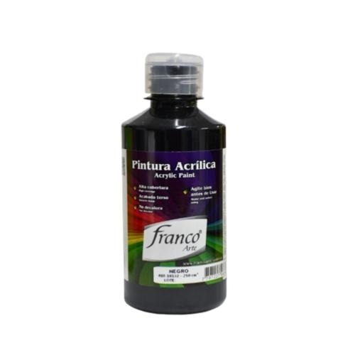 PINTURA ACRILICA FRANCO 250ML. NEGRO
