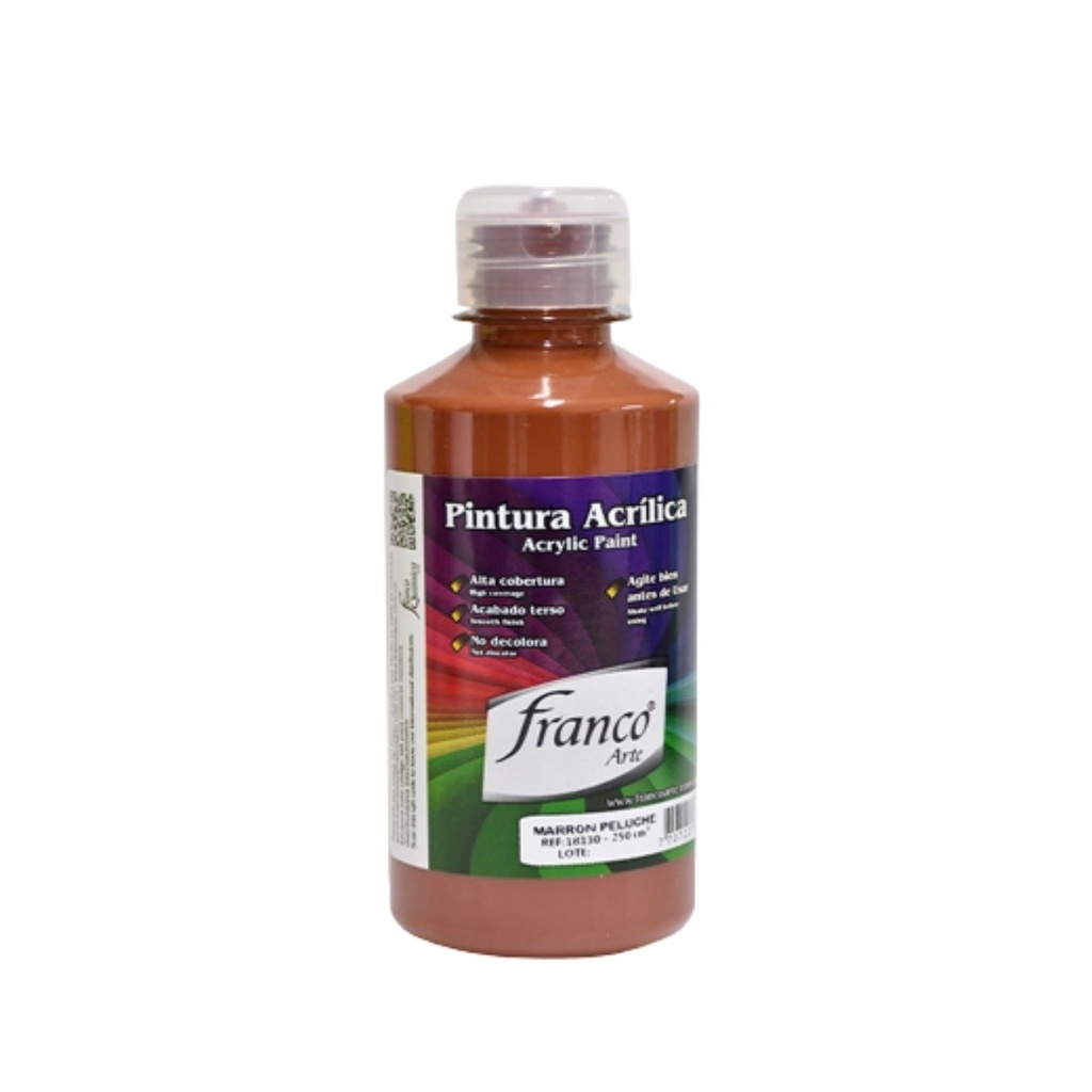 PINTURA ACRILICA FRANCO 250ML. MARRON PELUCHE