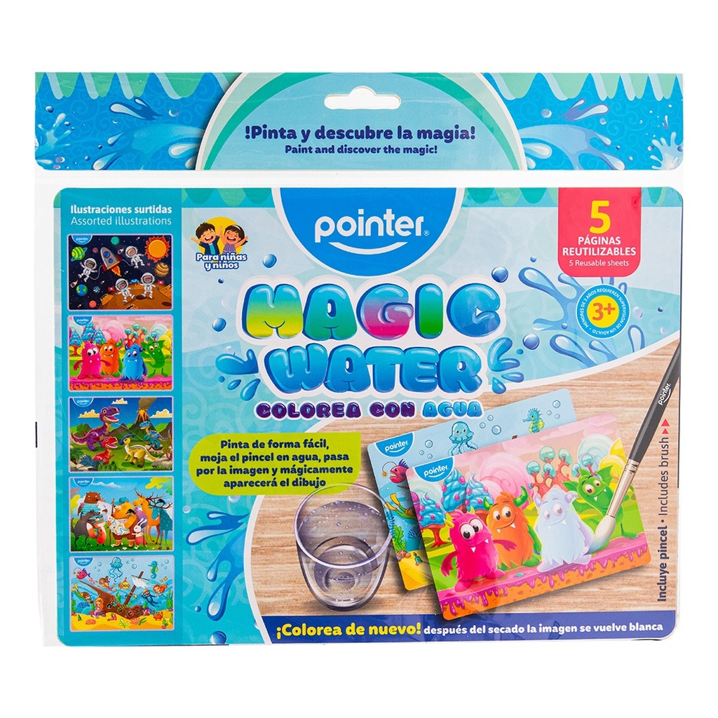 SET HOJAS MAGICAS PARA COLOREAR POINTER 5U.