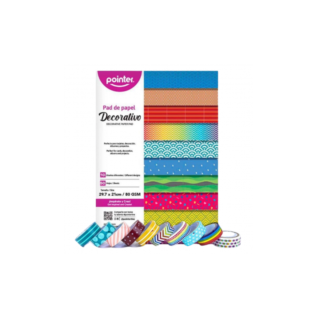 BLOCK DE PAPEL DECORATIVO POINTER 50H