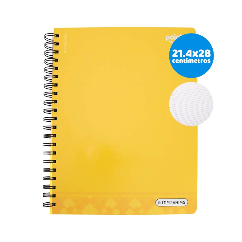 CUADERNO ESPIRAL POINTER MULTIMATERIA 160H 5 MATERIAS