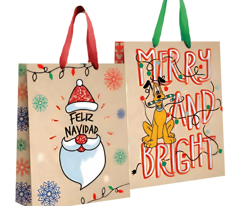 BOLSA DE REGALO PRIMAVERA BX12 KRAFT NAVIDAD