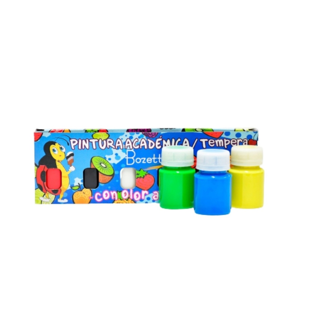 TEMPERAS CON OLOR 30ML BOZETTO 6COL