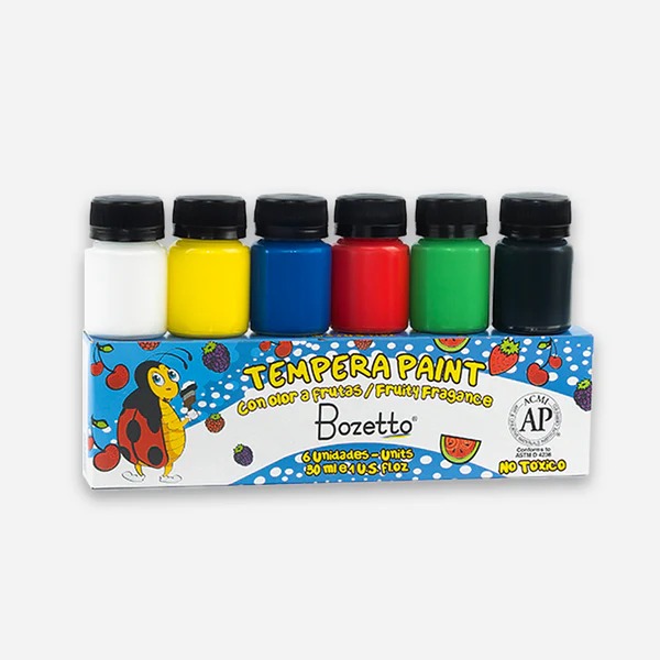TEMPERAS CON OLOR 30ML BOZETTO 12COL