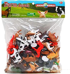 BOLSA DE ANIMALES PLASTICO GRANJA PEQUEÑOS