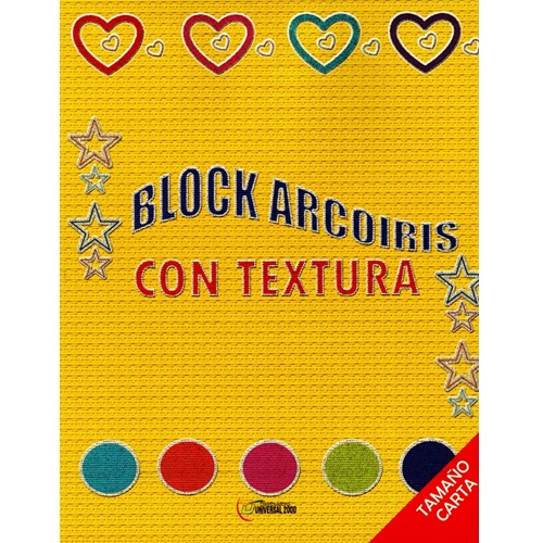 BLOCK ARCO IRIS UNIVERSAL CON TEXTURA CARTA