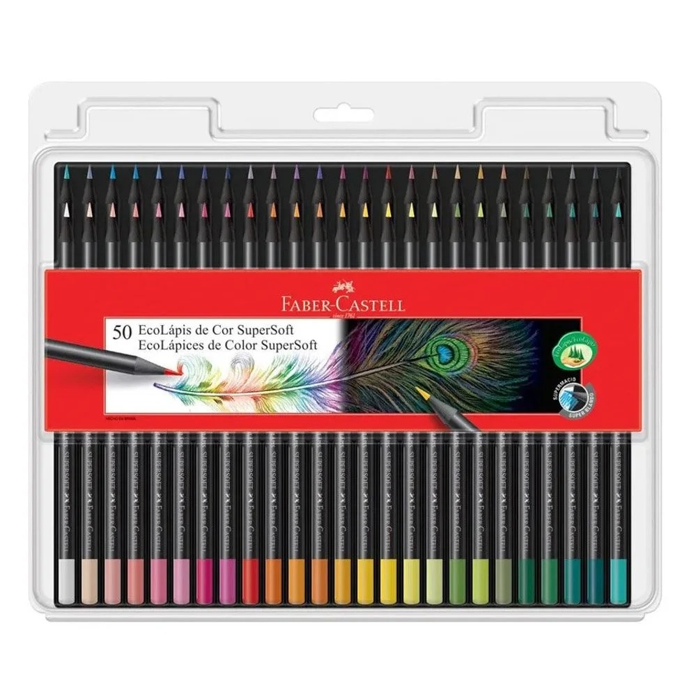 CRAYON MADERA FABER CASTELL SUPERSOFT 50 COLORES