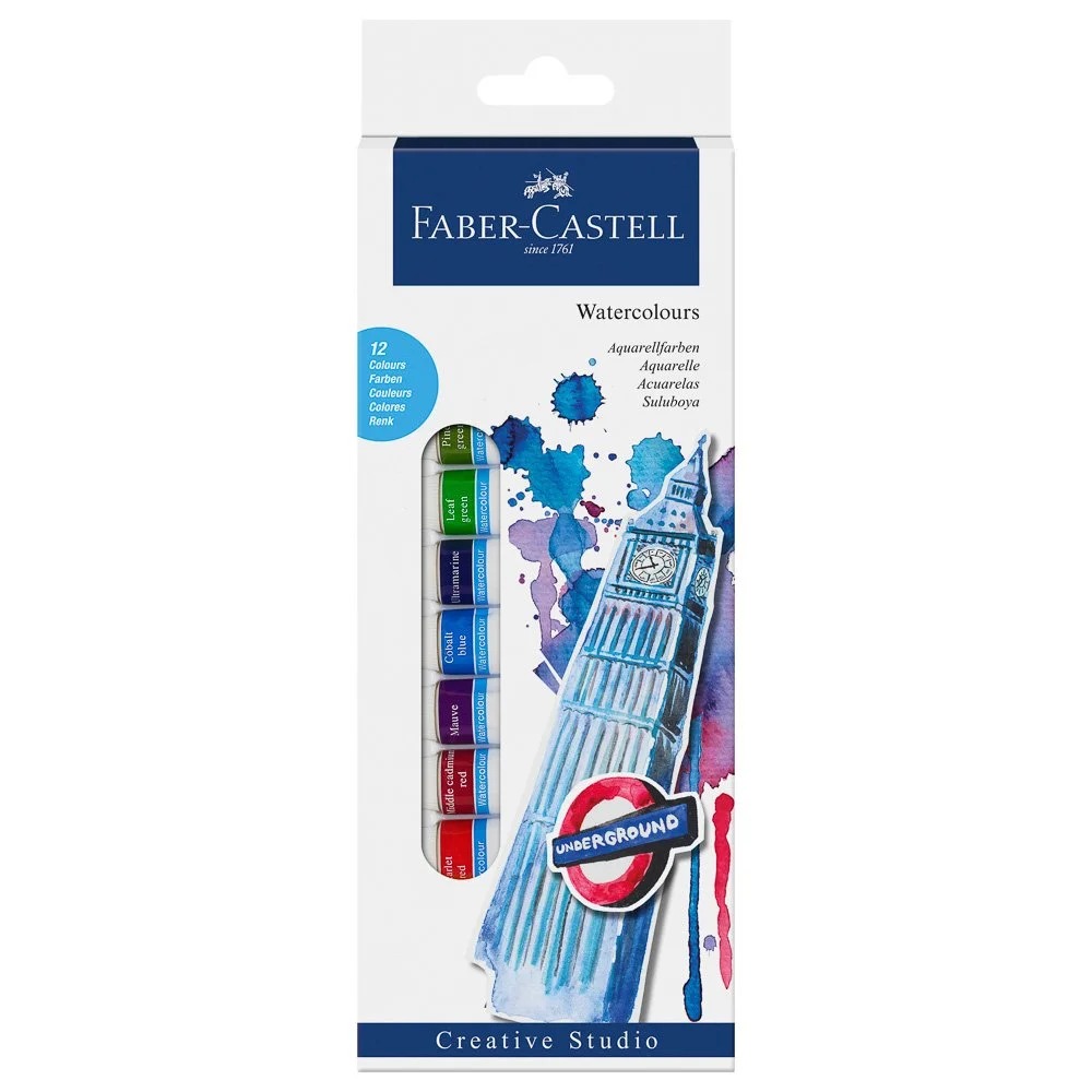 [DIST00392] ACUARELA FABER CASTELL PROFESIONAL 169612 TUBO 12 COL