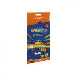 CRAYON DE MADERA Y-PLUS TRIANG. 12 COLORES