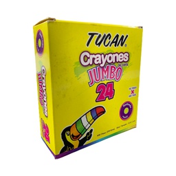 CRAYONES DE CERA TUCAN JUMBO 24 COLORES