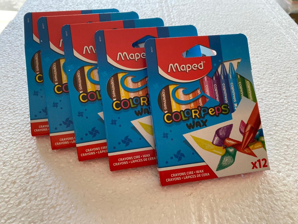 CRAYONES DE CERA MAPED REGULAR 12 COLORES