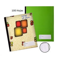 CUADERNO CONCEPT ENGRAPADO BLANCO 100H (Cx120)