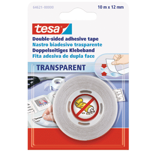 CINTA ADHESIVA TESA DOBLE CARA 10M X 12MM TRANSPARENTE