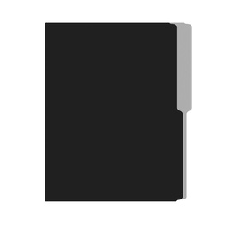 [DIST00909] FOLDER IRASA T/CARTA COLOR NEGRO
