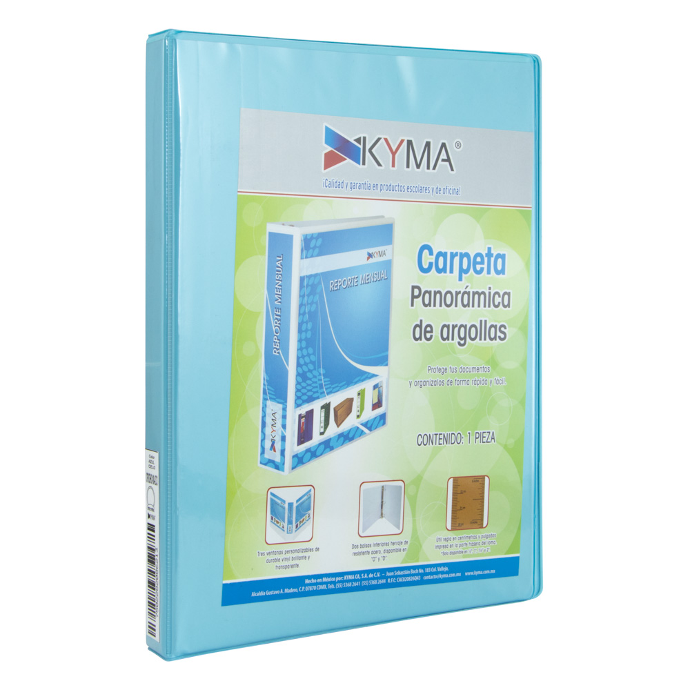 CARTAPACIO KYMA C/FUNDA OFICIO 1"CELESTE