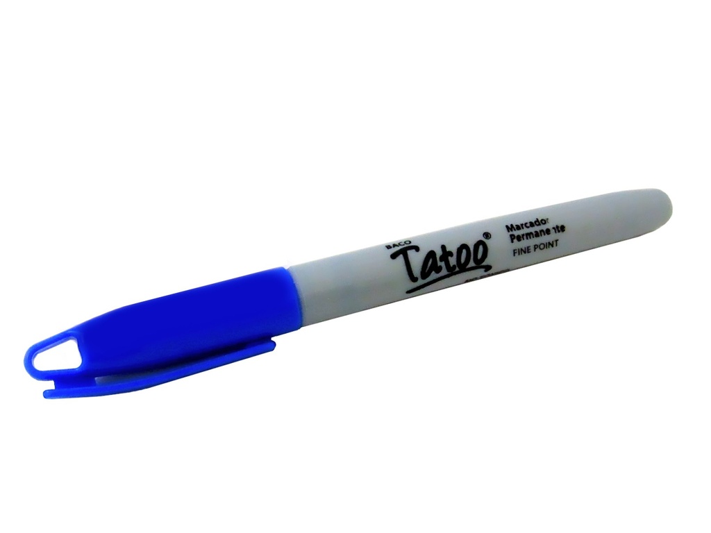 MARCADOR TATOO PERM. COLOR AZUL