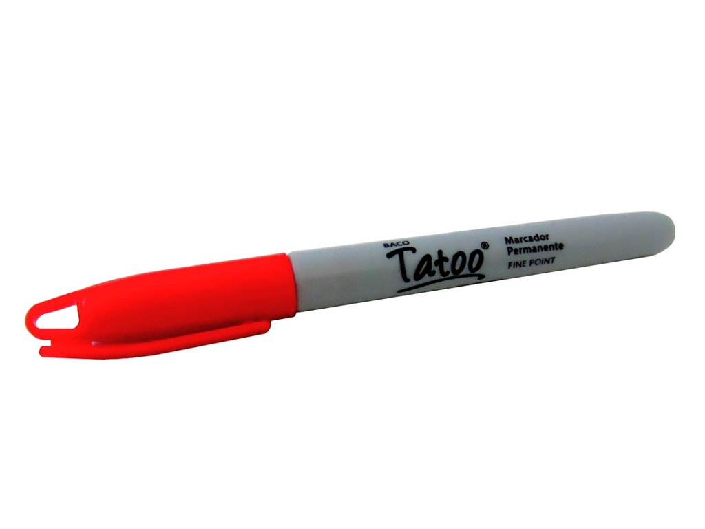 MARCADOR TATOO PERM. COLOR ROJO