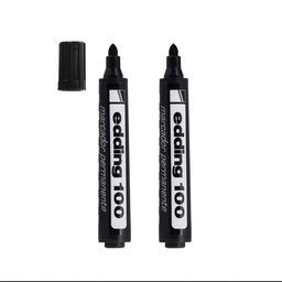 MARCADOR EDDING 100 PERMAN. PUNTA REDON.  NEGRO