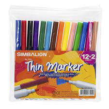 MARCADOR EN ESTUCHE SIMBALION 12+2 COL. P/FINA