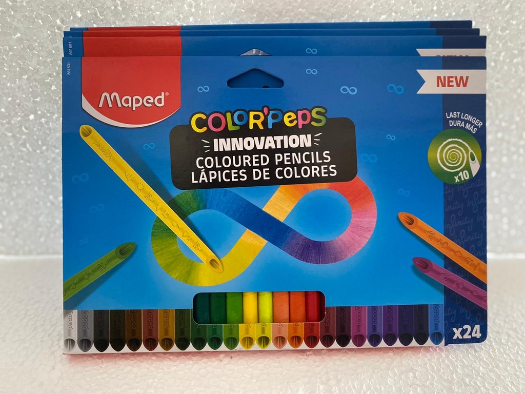 CRAYON MAPED INFINITY TRIANGULAR 24 COLORES