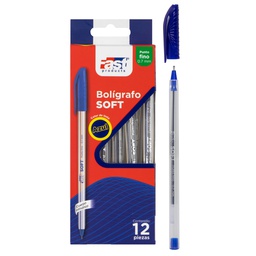 BOLIGRAFO FAST MEDIANO 1.0MM  AZUL CX12