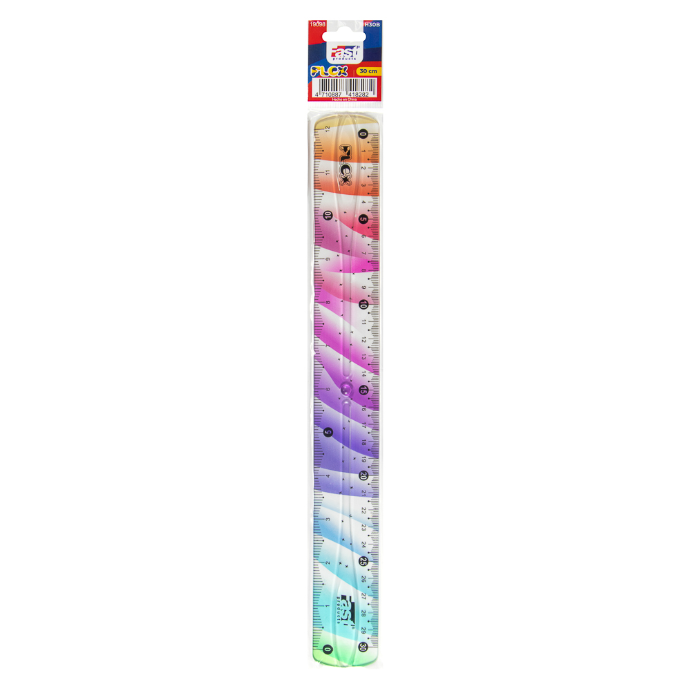 REGLA FLEXIBLE FAST H30B 30CM ARCOIRIS 2