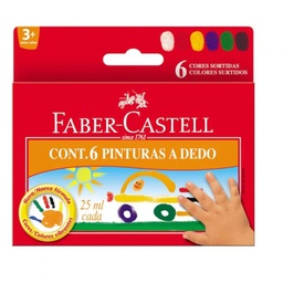 PINTURA A DEDO FABER CASTELL 6 COLORES