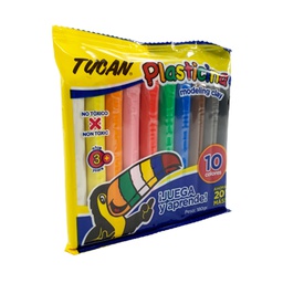 PLASTICINA TUCAN 10 BARRAS DE COLORES