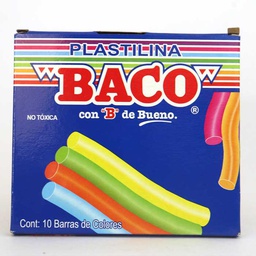PLASTICINA BACO 10 BARRAS DE COLORES