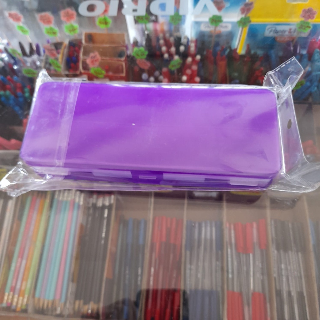 [DIST01678] PORTA LAPICES FACELA PLASTICO PEQUEÑO COLORES SURTIDOS