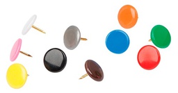 TACHUELAS PLASTIFICADAS COLORES SURTIDOS