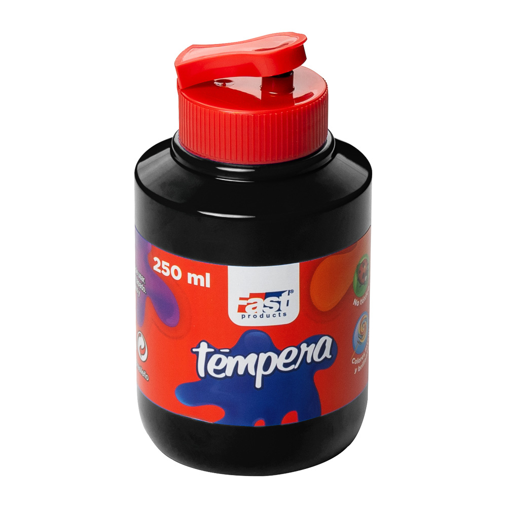 TEMPERA FAST 250ML 520 COLOR NEGRO