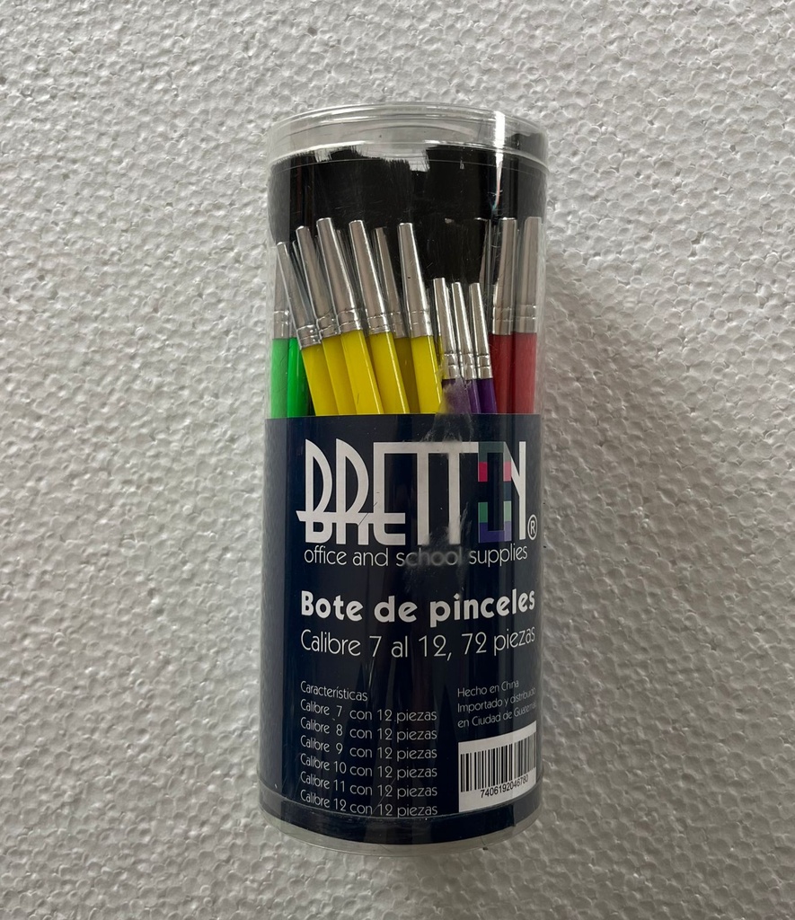 PINCELES BRETTON CALIBRE 7 AL 12 BOTEx72