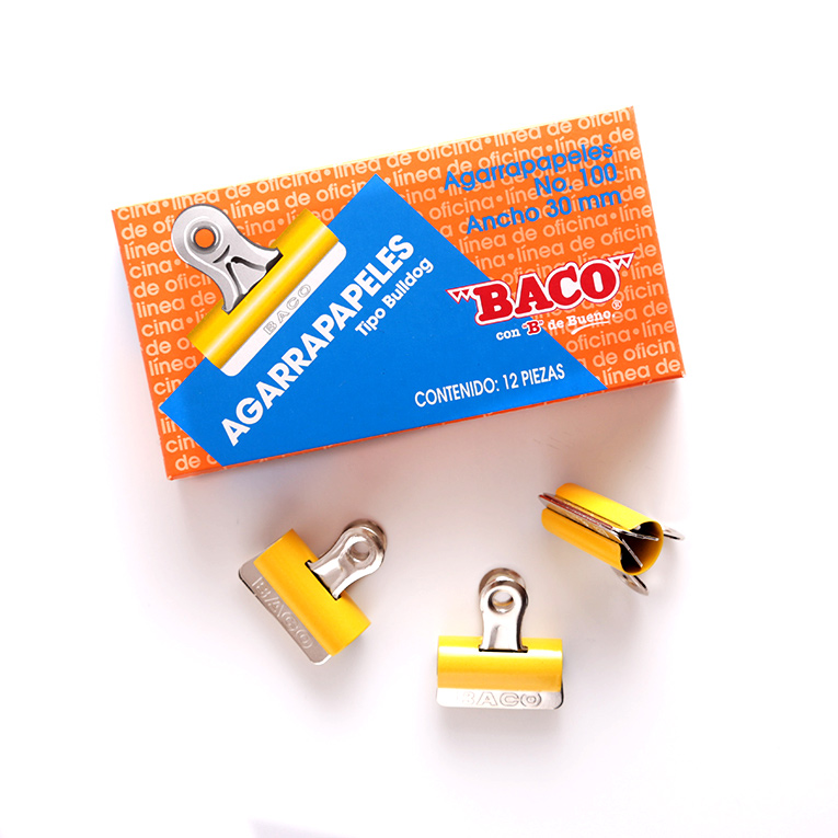 [DIST01971] AGARRAPAPELES TIPO BULLDOG BACO No 100