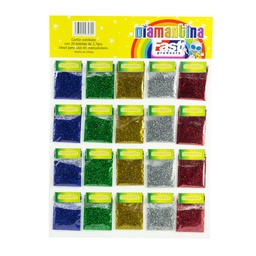 [DIST01982] DIAMANTINA EN BOLSITA FAST COLORES NORMALES (CARX20)